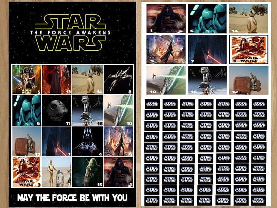 Printable Star Wars bingo cards
