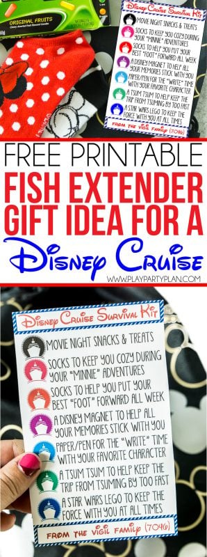 The Cutest Disney Fish Extender Gifts with Free Printable Tags