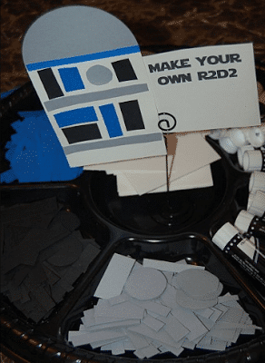 Building R2D2 is one of the best Star Wars party games for adults or kids