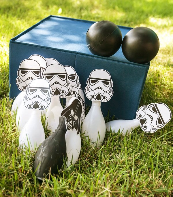 Knock down storm troopers in these easy Star Wars party games