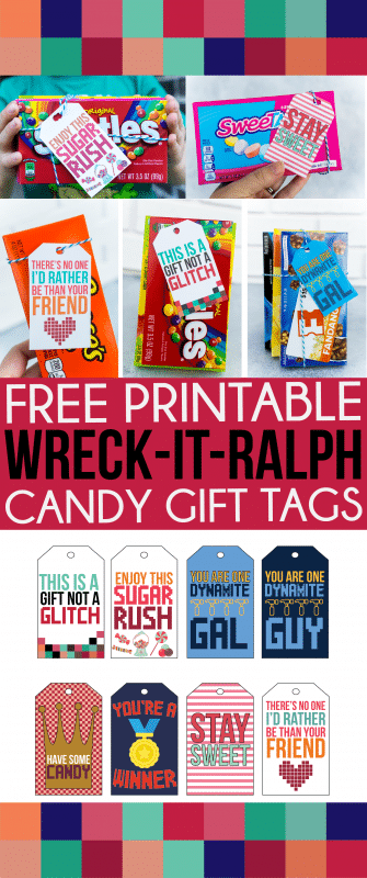 Free printable Wreck It Ralph gifts tags! Perfect for a sweet gift for a friend, teacher, or anyone who loves Disney!