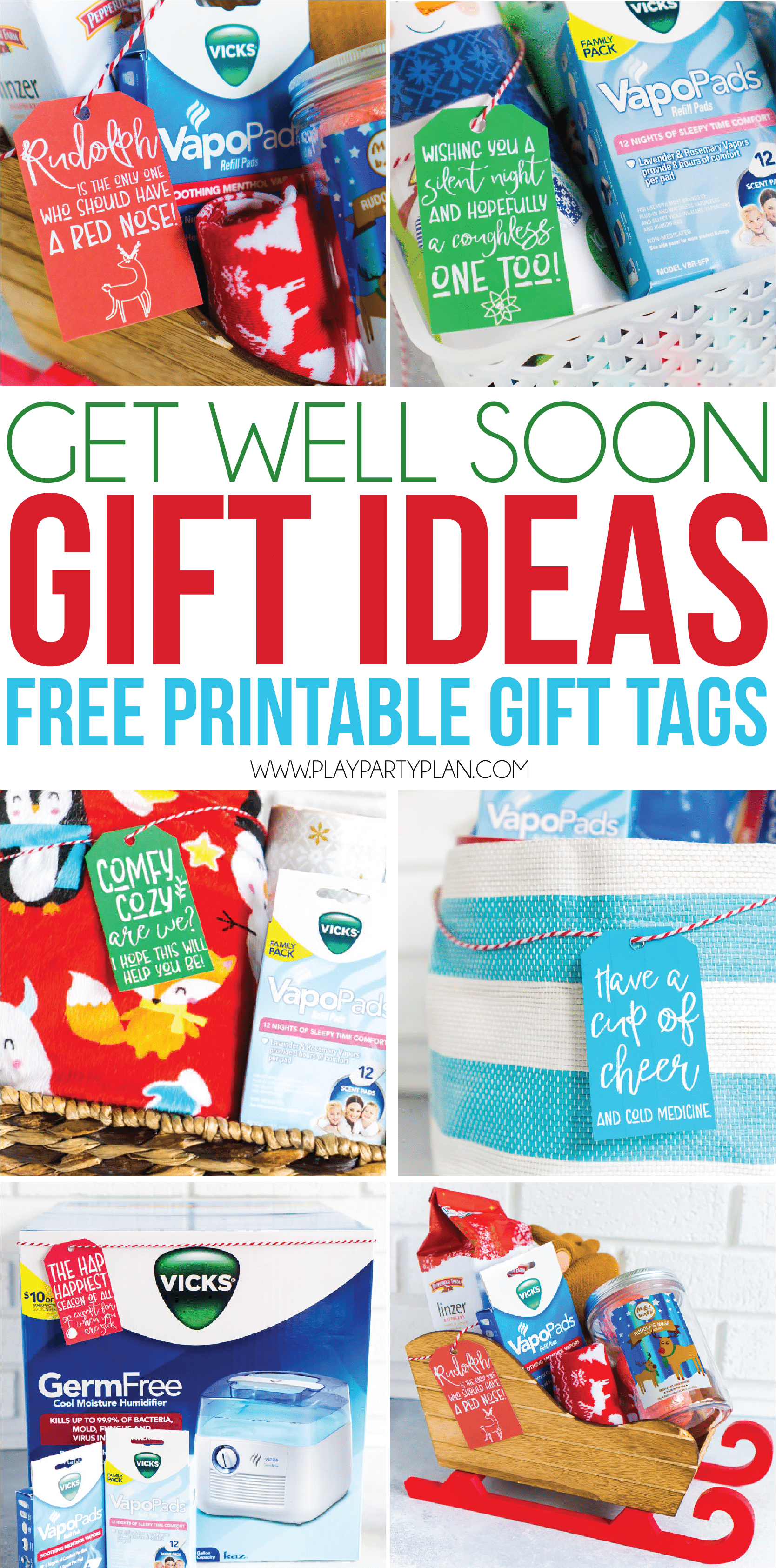 The cutest get well soon gifts with free printable get well cards