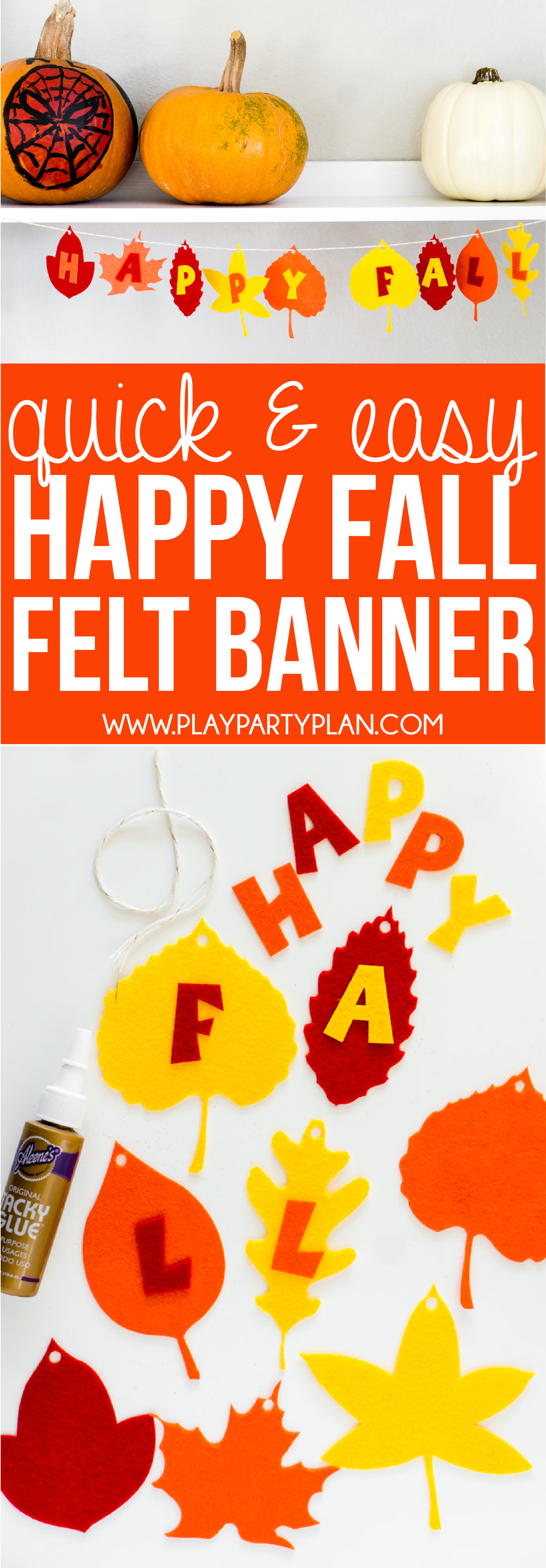 This happy fall banner can be made quickly with a Cricut Maker and the free template included! It’s one of the easiest DIY fall banner ideas ever!