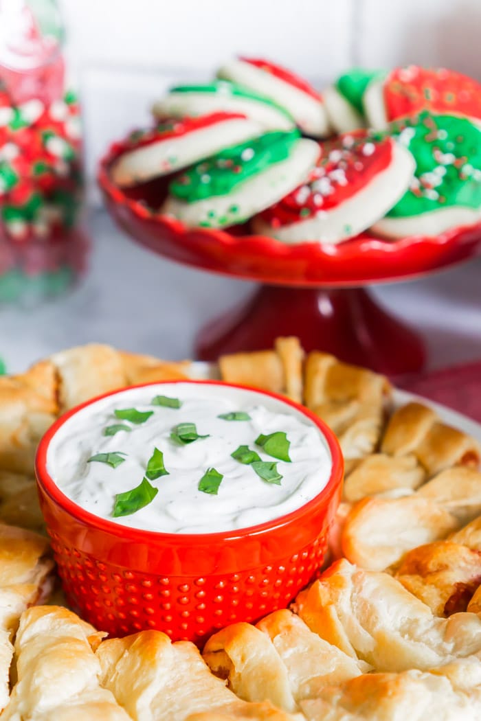 Turn food favorites into Christmas party food with little additions