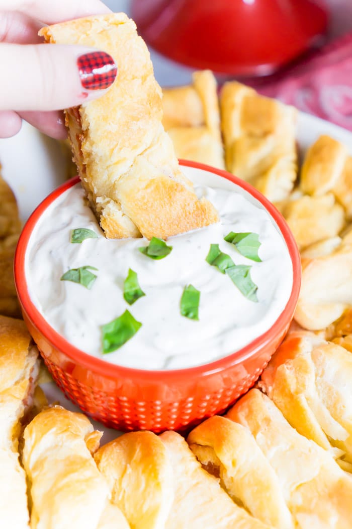 Don't forget the dip with your Christmas party food