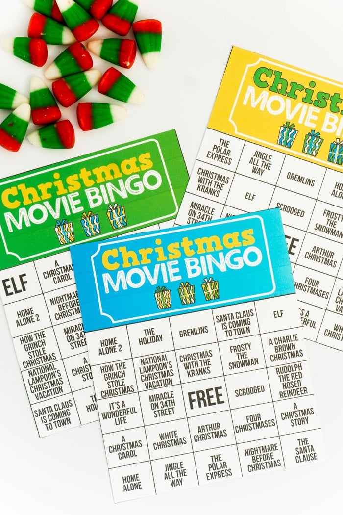 Free printable Christmas bingo cards