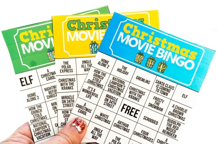 Free printable Christmas bingo cards