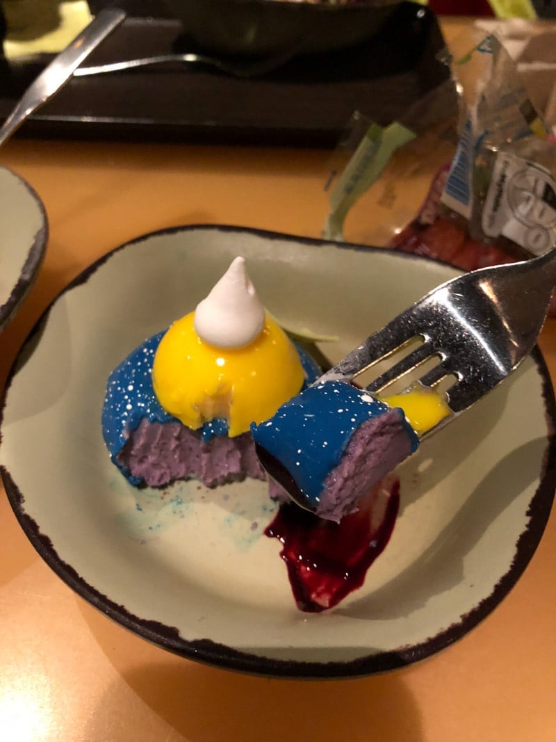 Blueberry mousse is one of the best Disney snacks