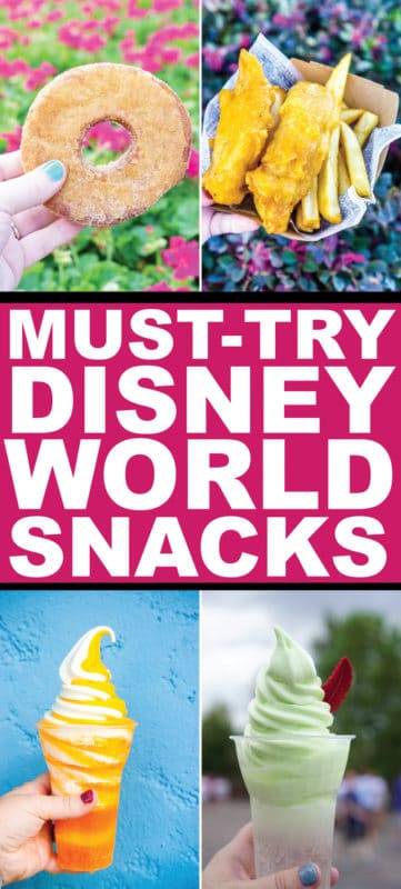 Best ever Disney World snacks and desserts! A bucket list of 20 best quick services snacks to get at Magic Kingdom, Hollywood Studios, Epcot, and Animal Kingdom in 2019! Pictures, reviews, and which ones are best if you have a small budget!