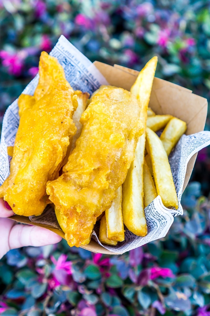 Fish and chips and other Disney World food