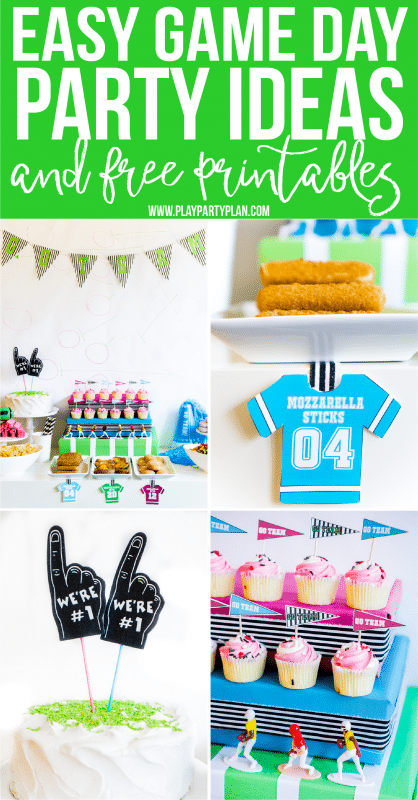 The best game day party ideas including free printable Super Bowl party printables for this year's big game!