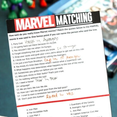 Try out this MARVEL matching game