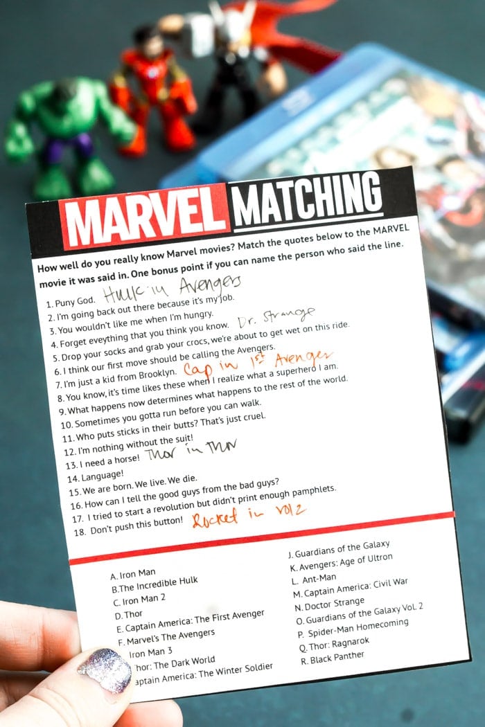 Try out this MARVEL matching game
