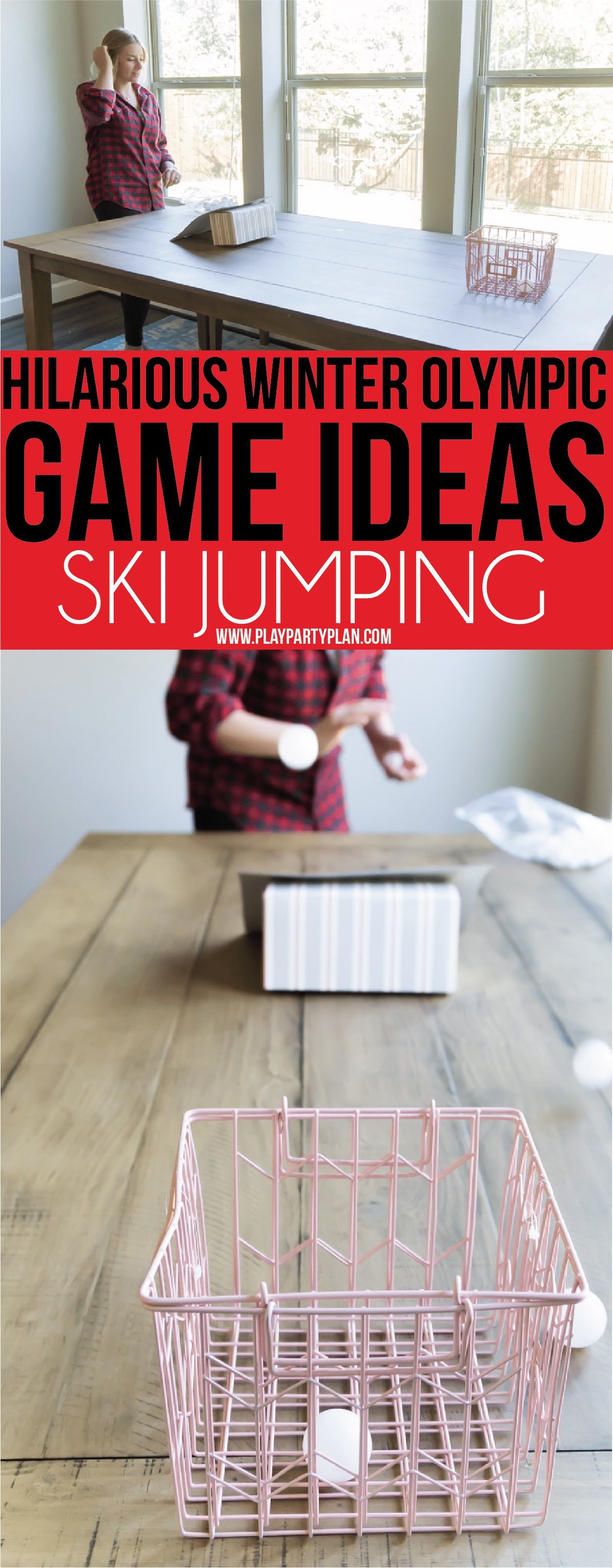 Olympic themed party games inspired by Winter Olympic sports