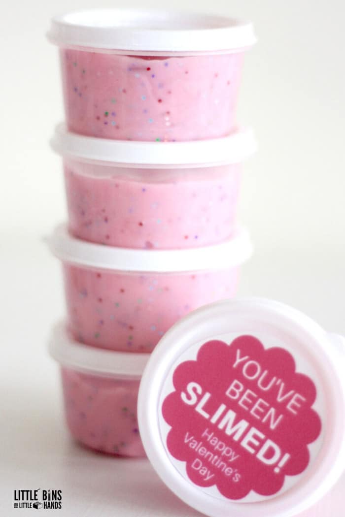 Slime valentines day cards for kids