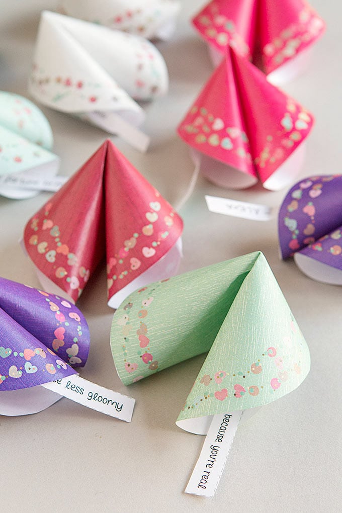 Fortune cookie valentines day cards for kids