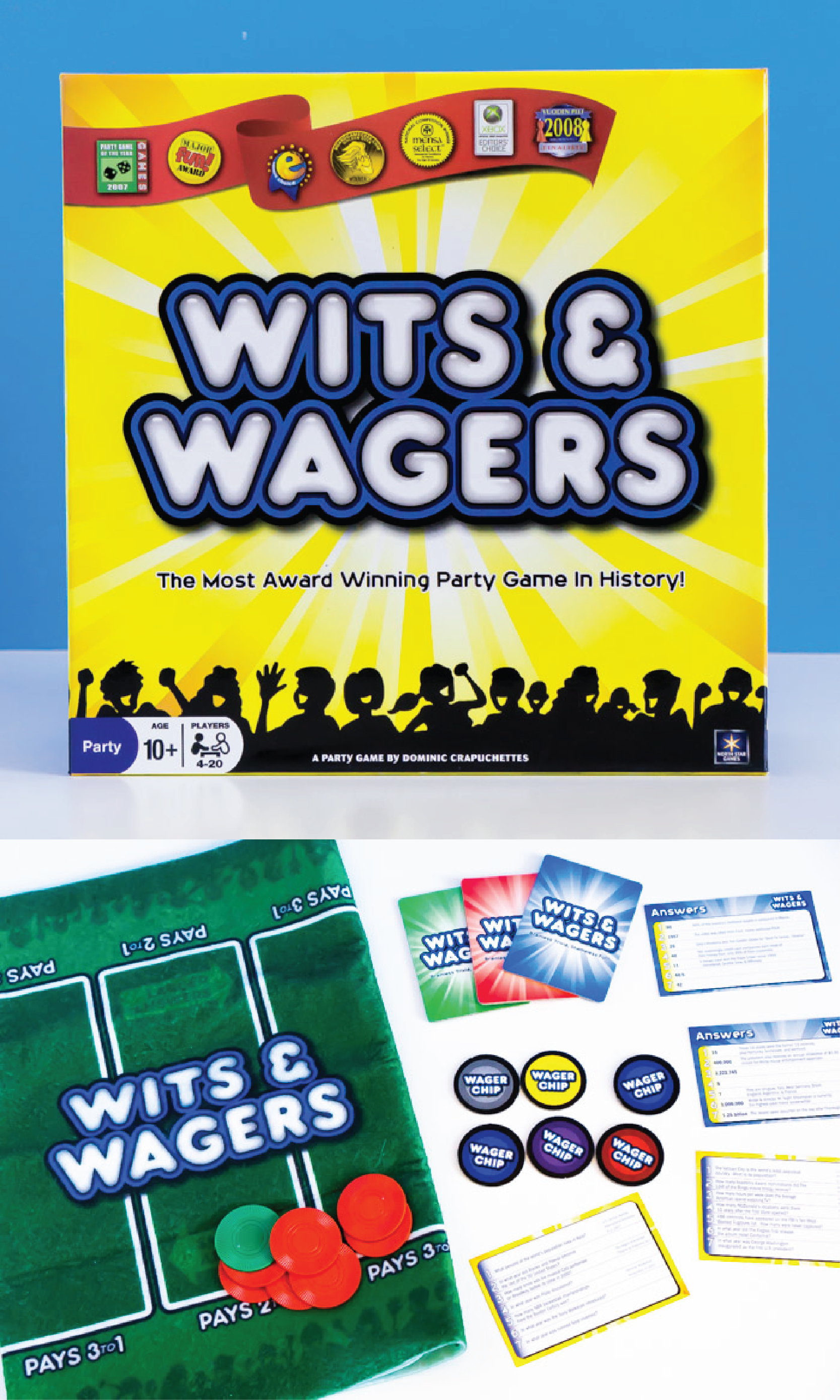 Wits and Wagers is one of the more risky board games for adults