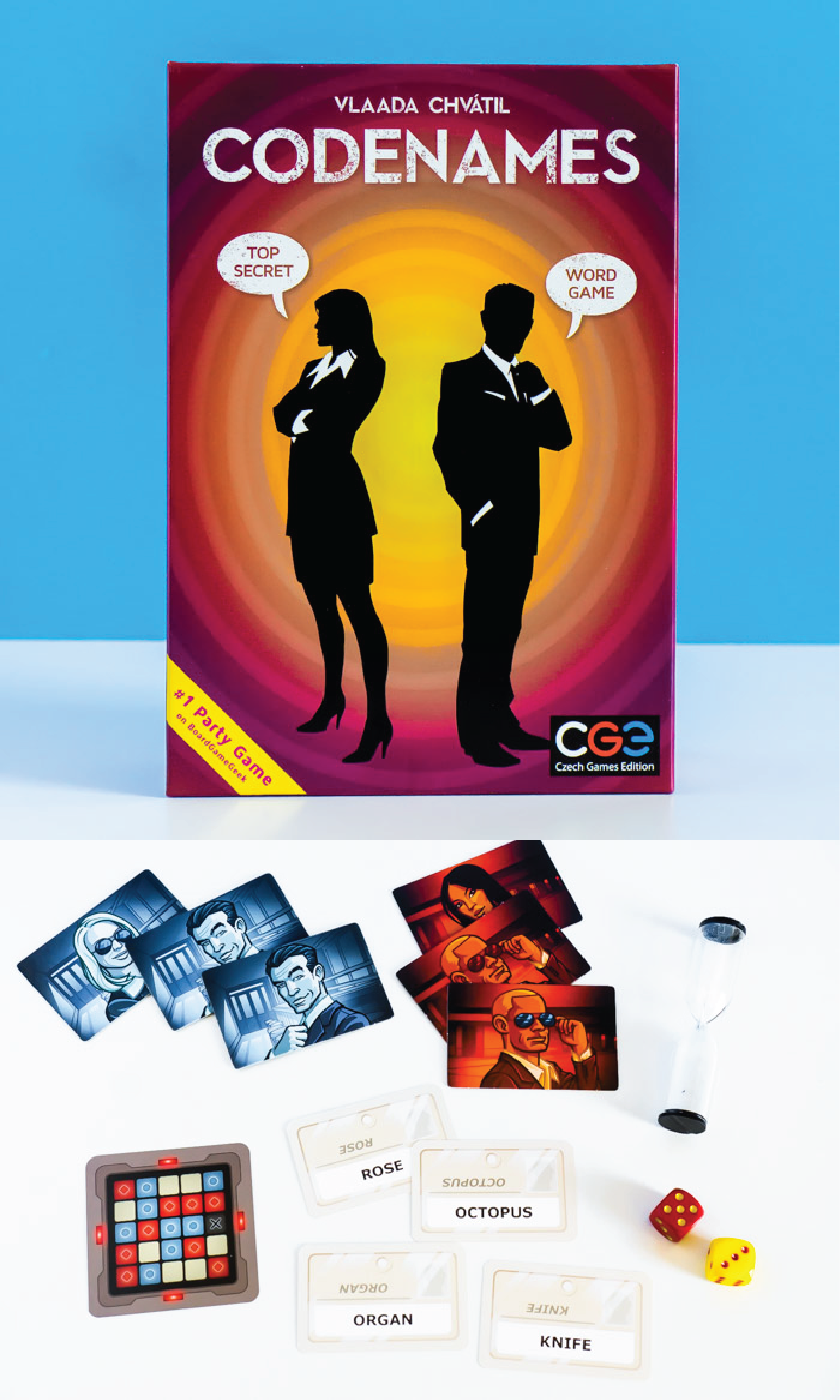 Codenames is one of the most popular mystery adult board games