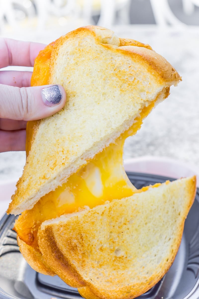 Toasted cheese makes for a great Disneyland snack