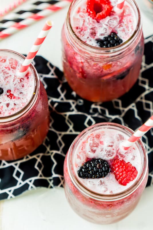 Top this berry mocktail with fresh berries