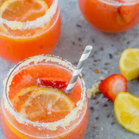 Combine strawberries with lavender in this lavender lemonade recipe