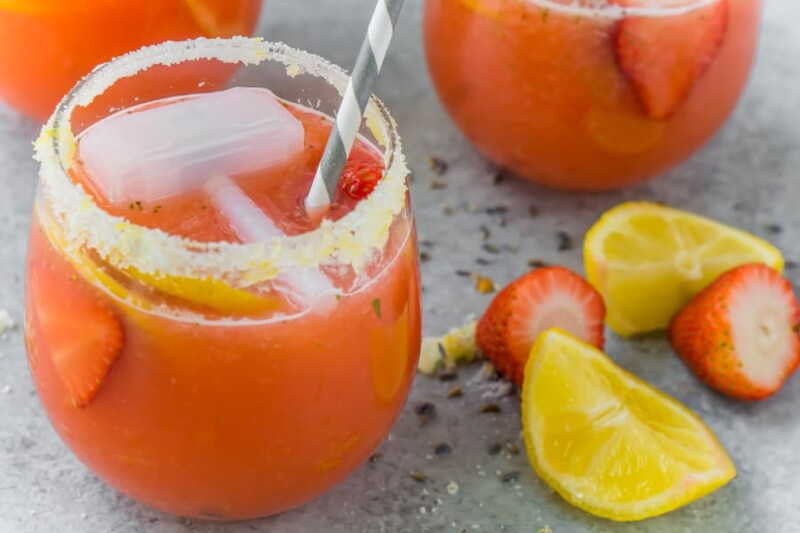 An easy strawberry lavender lemonade recipe for parties
