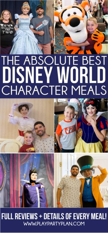 The ultimate guide to Disney World character dining updated for 2019! A list of best places to get breakfast, which resorts have character meals, best for families, and more! And individual reviews of every single Disney character meal!