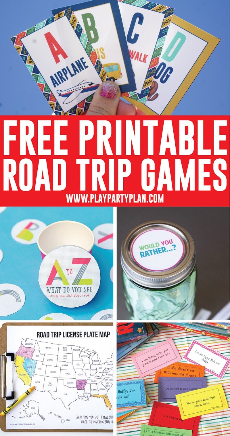 The best list of printable road trip games and road trip ideas for kids! Everything from road trip bingo to road trip scavenger hunts and more!