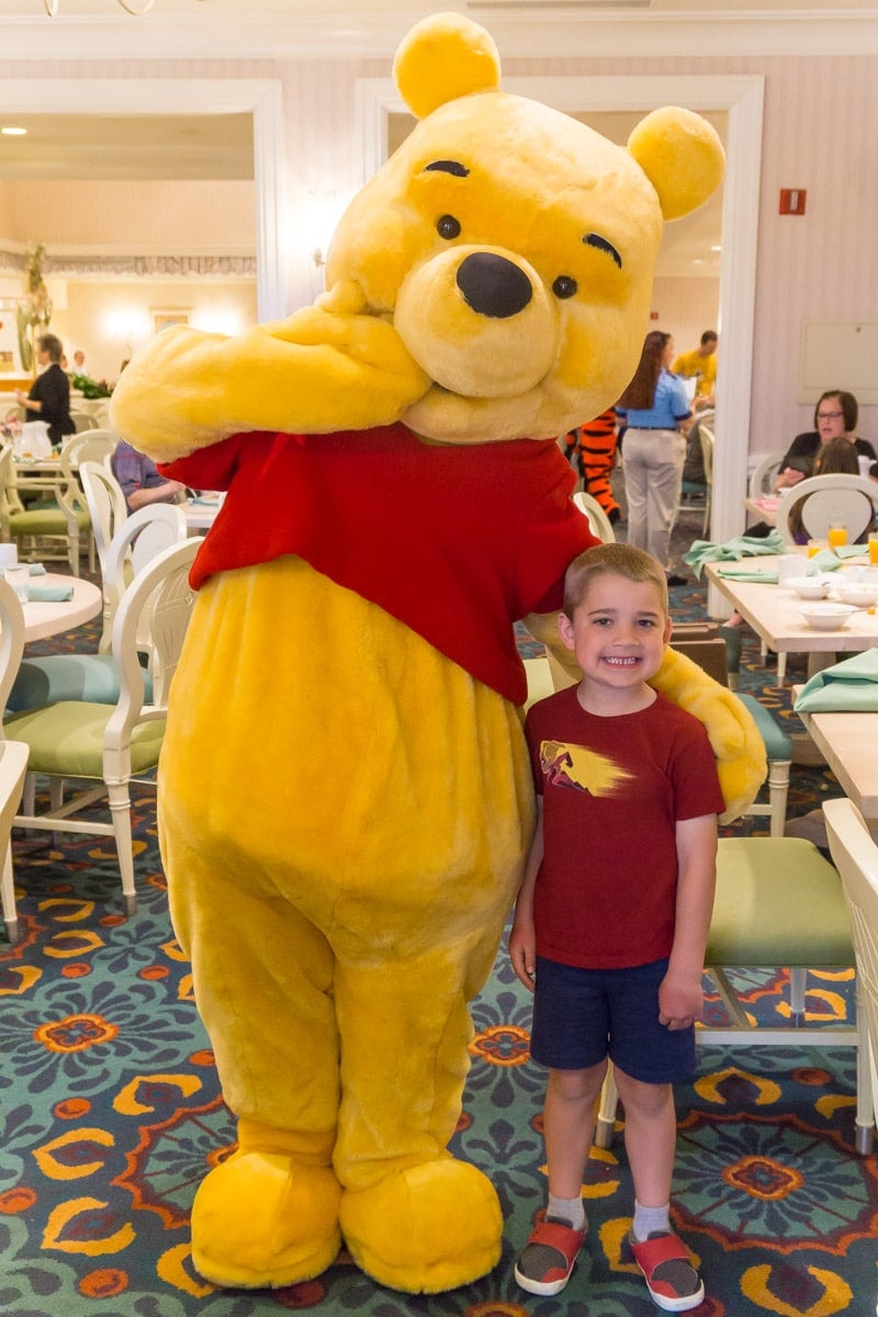 Winnie the Pooh at 1900 Park Fare Disney character dining