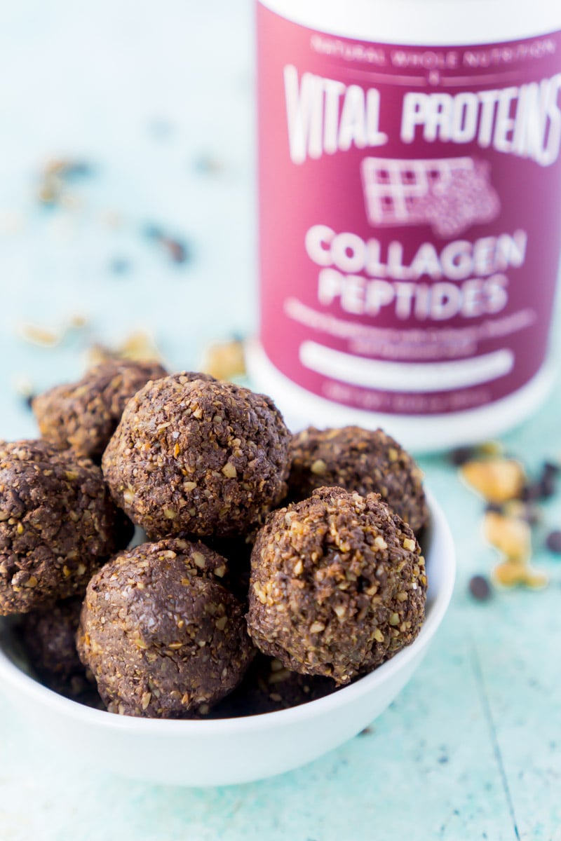 A simple chocolate protein balls recipe with added protein!