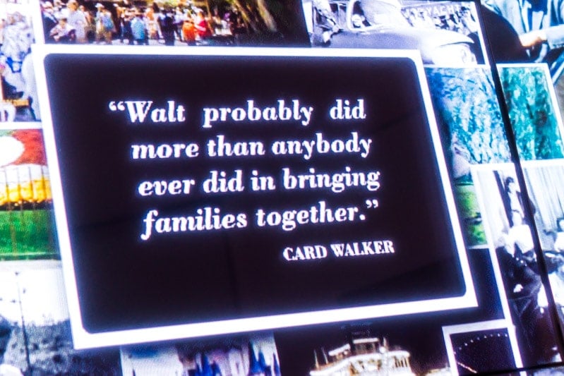 A quote in the Walt Disney Family Museum about families