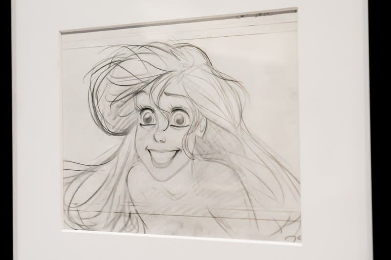 Original Little Mermaid artwork in the Disney Musuem