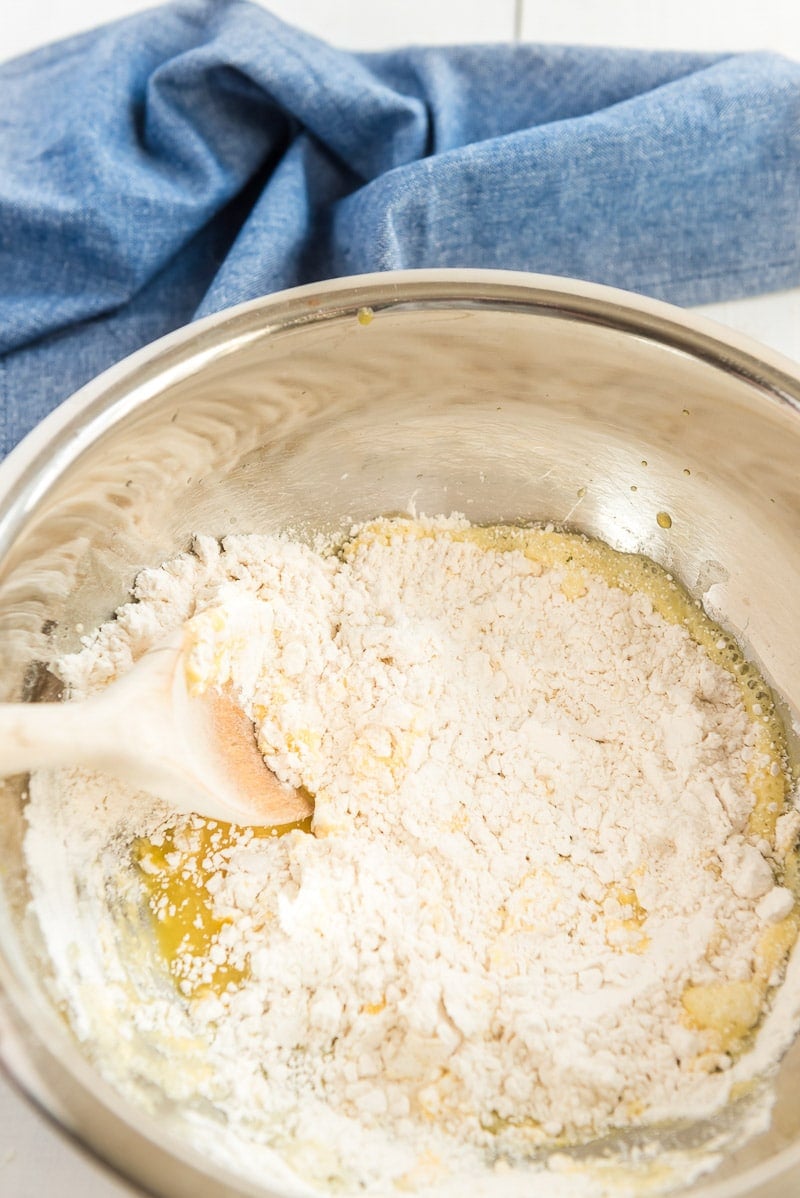 Making homemade egg noodles