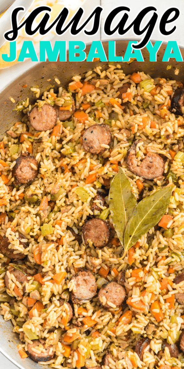 The best Cajun sausage jambalaya recipe! Easy to make, authentic flavor, and absolutely delicious!