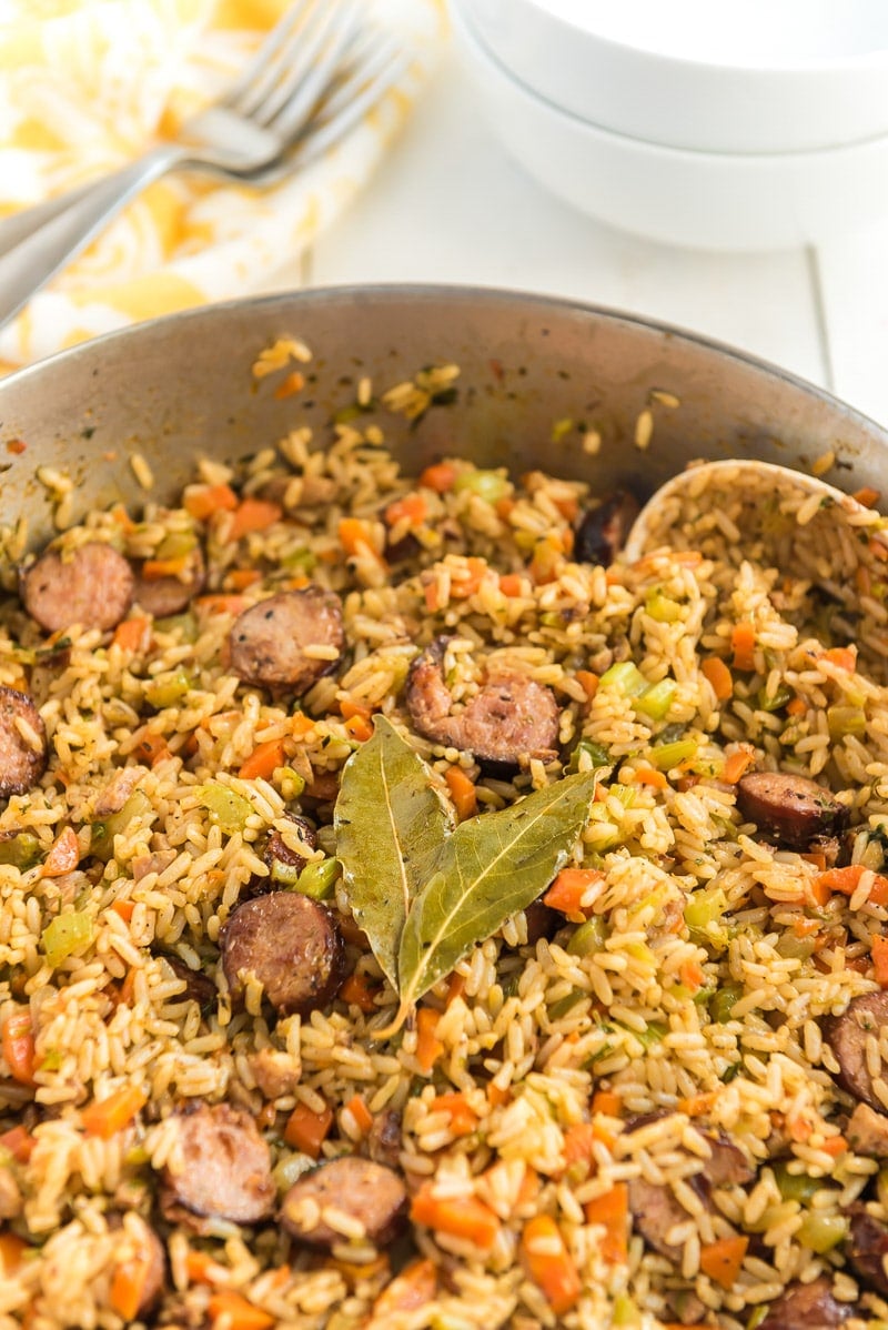 Thick sausage jambalaya