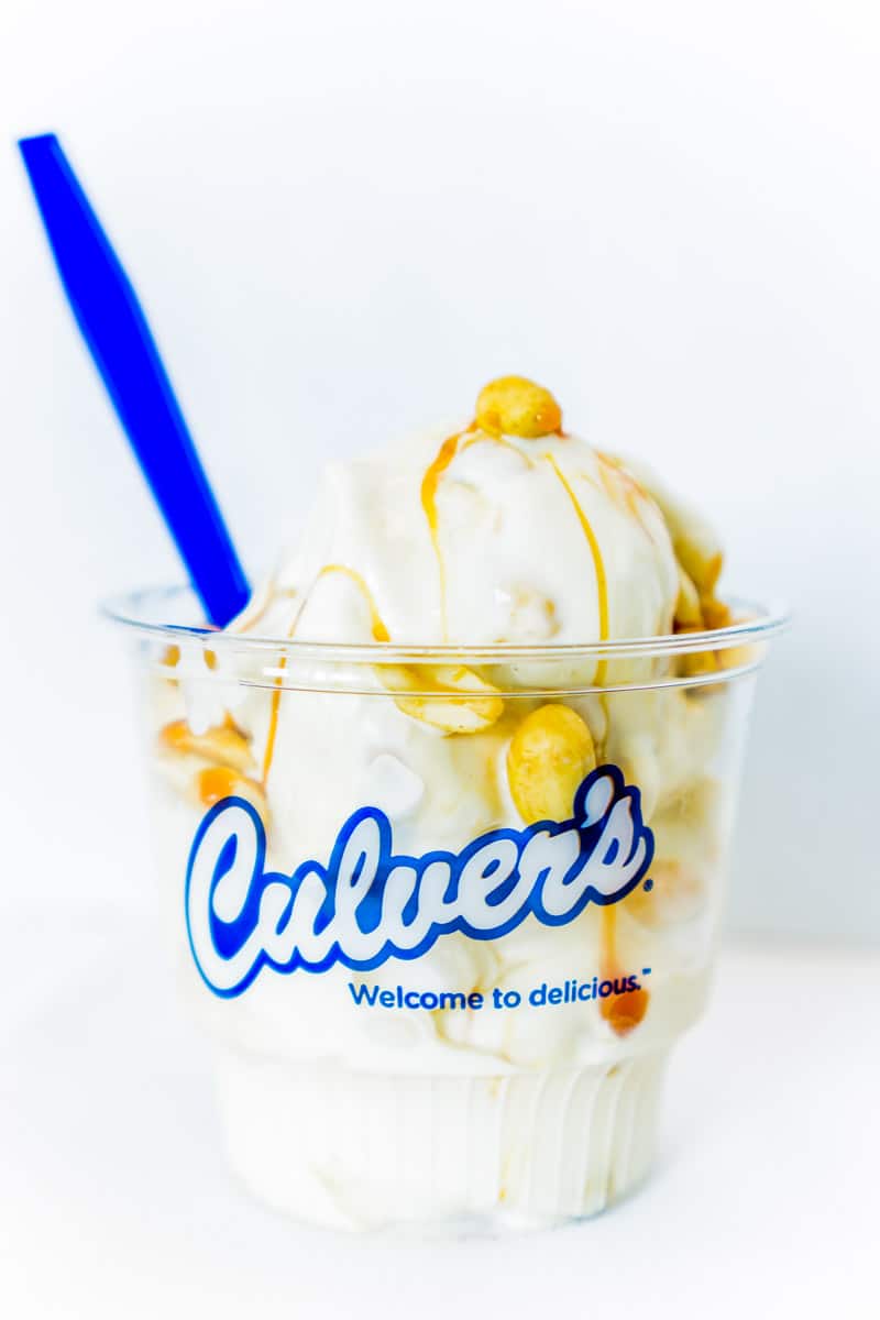 Culver's flavor of the day for October - peanut butter salted caramel