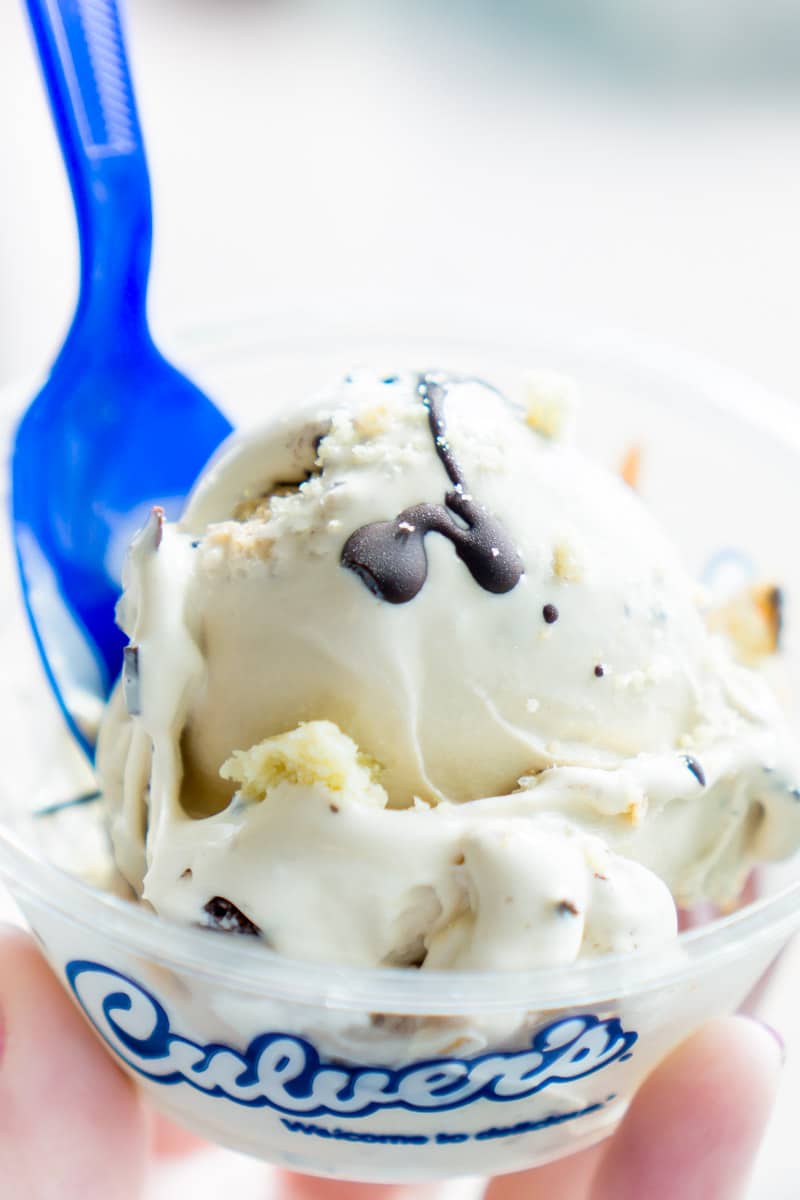 Toppings on the Culver's frozen custard cappuccino flavor 