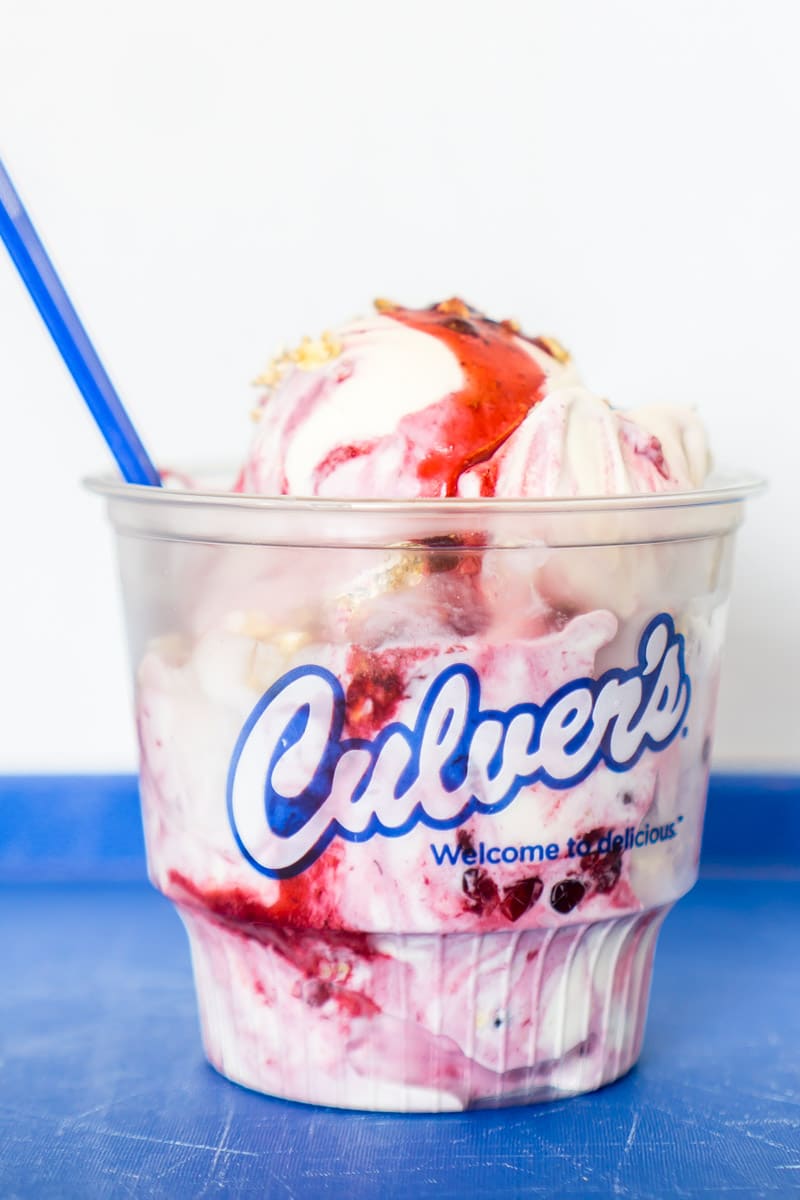 Culver's flavor of the day for June 2018 - Blackberry cobbler