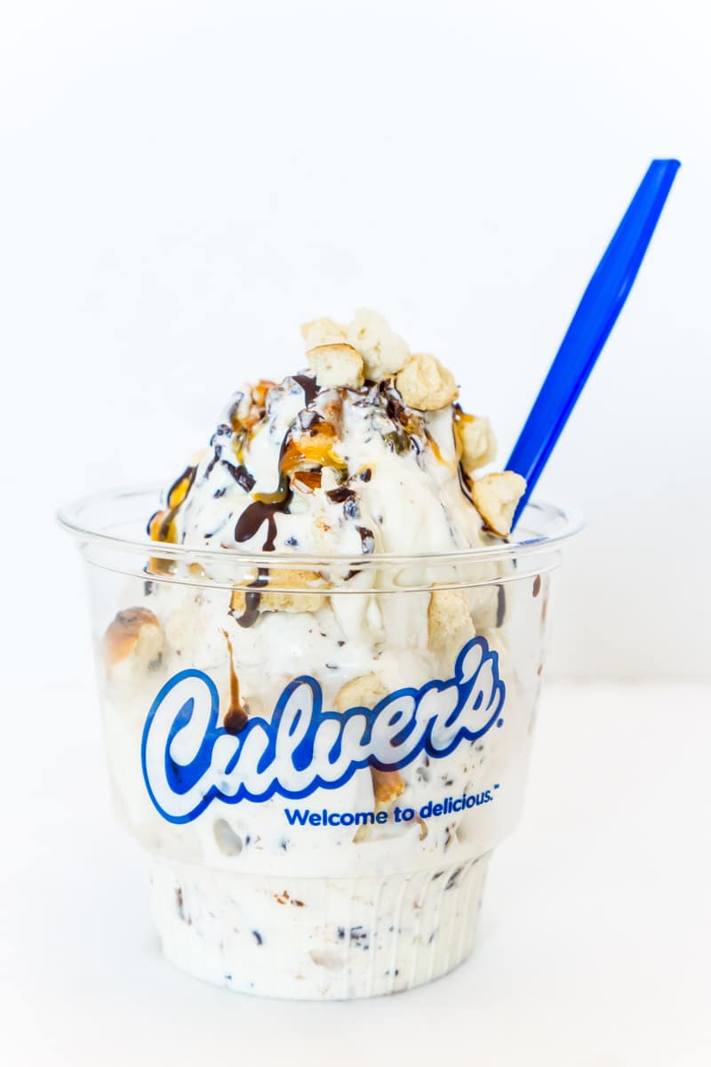 Culver's flavor of the day for July - chocolate pretzel crunch!