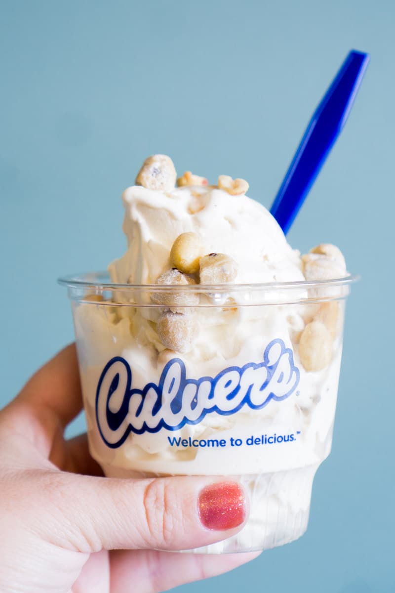 Culver's Flavor of the Day for August Peanut Butter Cookie Dough