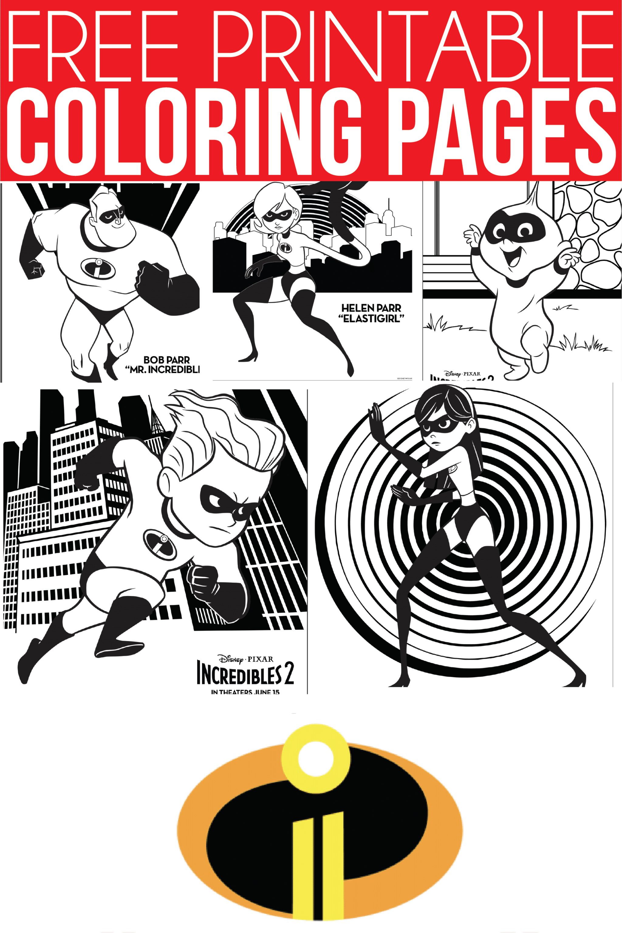 Free Printable The Incredibles Coloring Pages Amp Activity Sheets