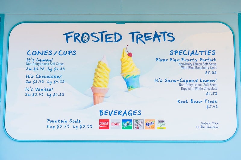 The Adbominable Snowman Frozen Treats make one of the best Pixar Fest food