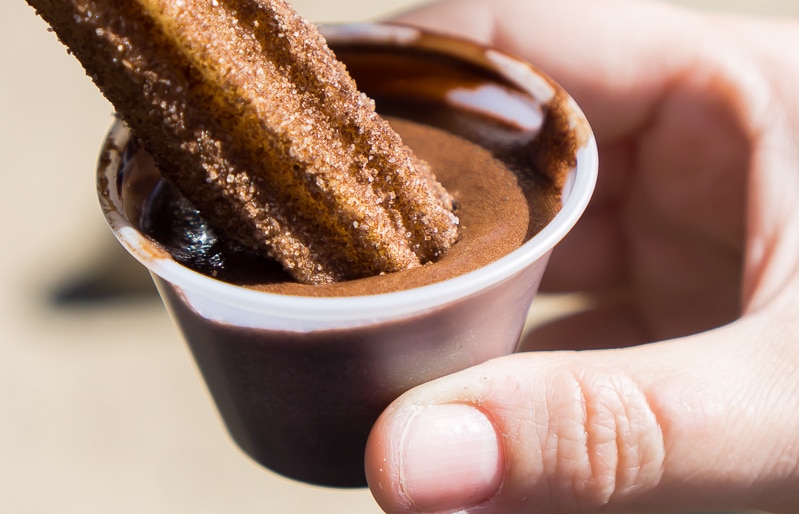 Mexican chocolate dipping sauce to go with Pixar Fest churros