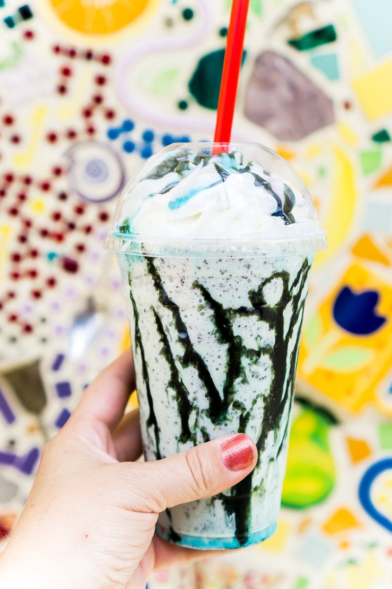 Mint chip shake at Pixar Fest