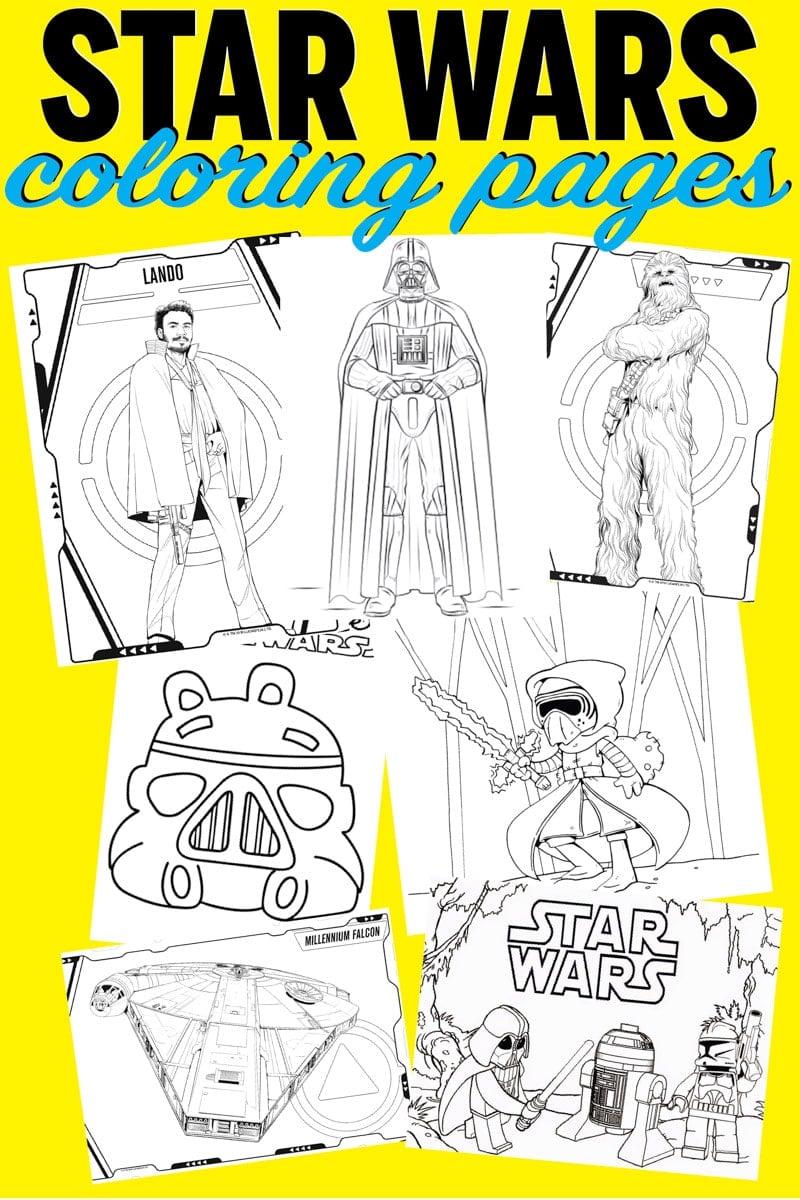 free printable star wars coloring pages play party plan