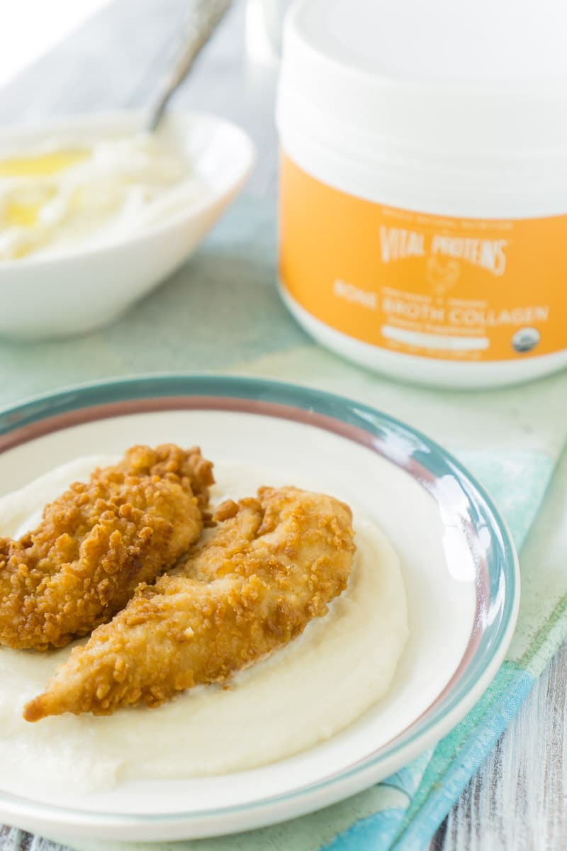 Easy cauliflower puree recipe with Chick Fil-A tenders