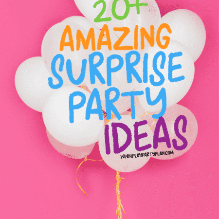 Need ideas for how to throw a surprise party for husband, for best friend, or even for mom? Tons of great surprise party ideas including themes, decorations, invitations, and even printable surprise party games!