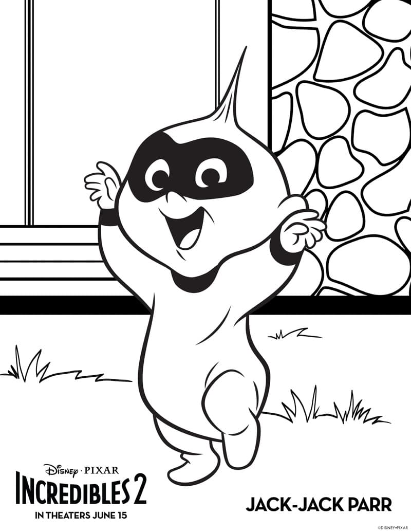 Free Printable The Incredibles Coloring Pages & Activity Sheets