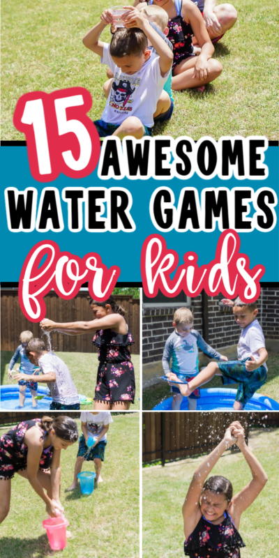 Kids playing water games