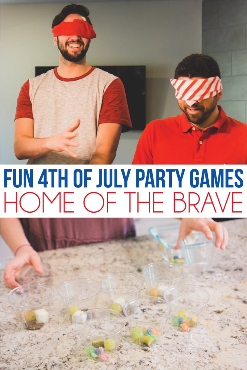 Eating food in one of the best 4th of July party games